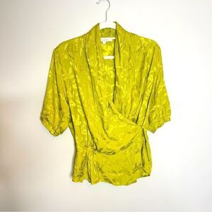Favorite Daughter Lime Green Wrap Top